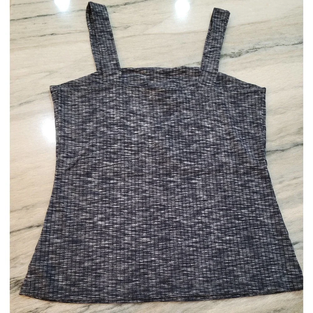 Bobeau Blue Ribbed Tank Top Small